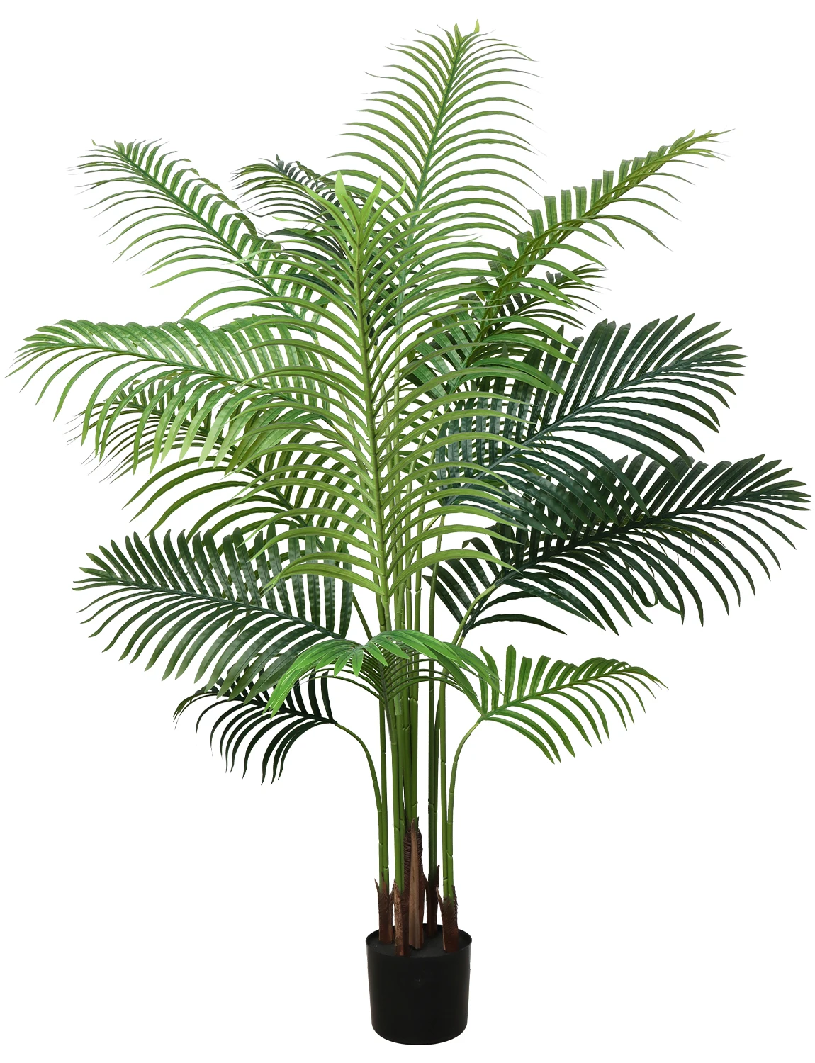 Artificial Palm Plant,5/6 FT Fake Palm Tree in Pot,Tall Faux Silk Plant,12 Leaves Faux Palm for Home Decor or Housewarming Gift