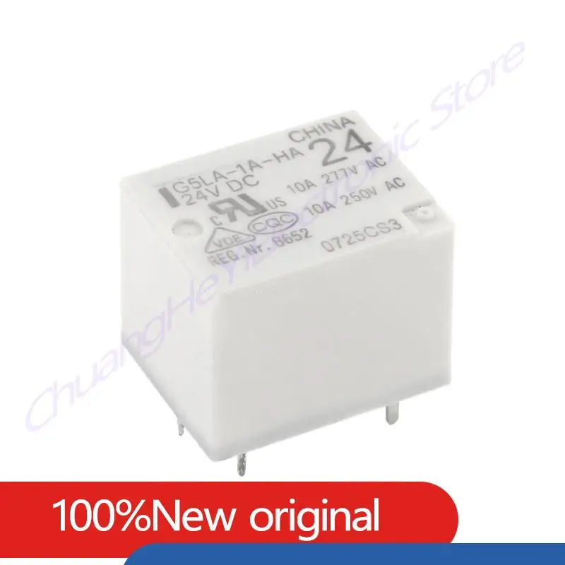 

10Pcs/Lot G5LA-1A-HA 24VDC 4 Pin 10A/250VAC One Normally Open Relay