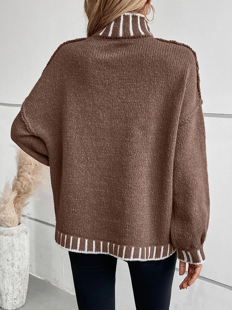 Miyouj Autumn Winter Base Female Knitwear Round Neck Sweater Cut Out Jumpers Women's Casual Fashion Long Sleeve Pullovers Tops