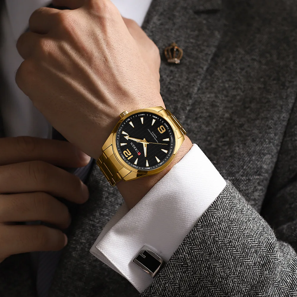 CURREN 8434 Modemarke Herrenuhr Wasserdicht Nachtlicht Elegante Business-Uhr mit Edelstahlarmband Geschenk für Männer Reloj Hombre – Detail 19
