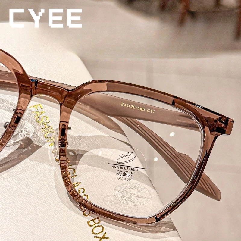 

CYEE Oversize Frame Skinny Face Women HighQuality Reading Eyewear Photochromic MyopiaGlasses Custom Prescription Optical Glasses