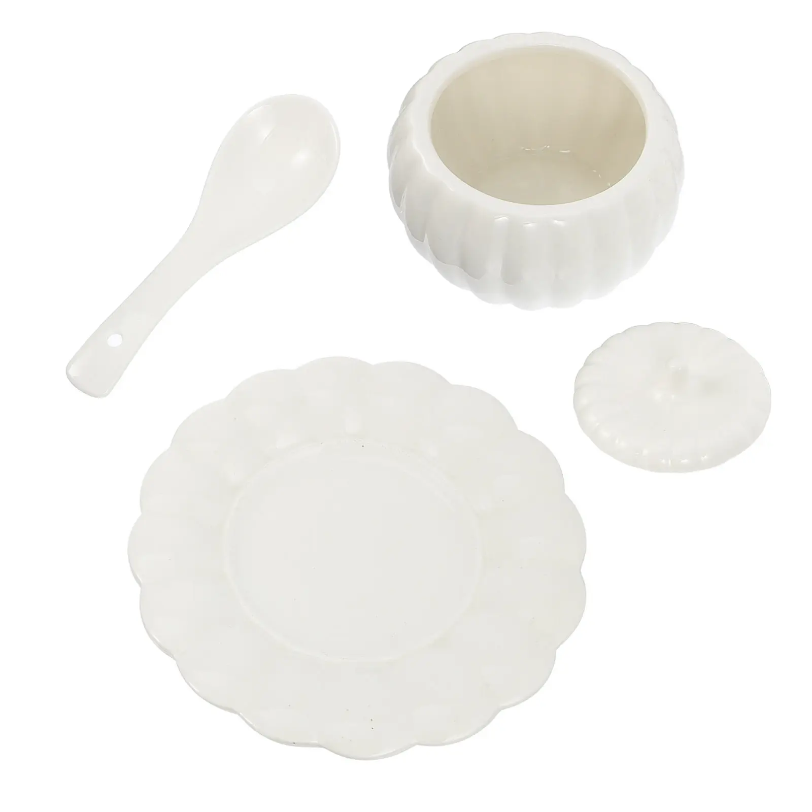 

1Set Pumpkin Bowl Ceramic Soup Bowl Steamed Food Container Oven Microwave Safe Decorative Kitchen Dinnerware with Lid
