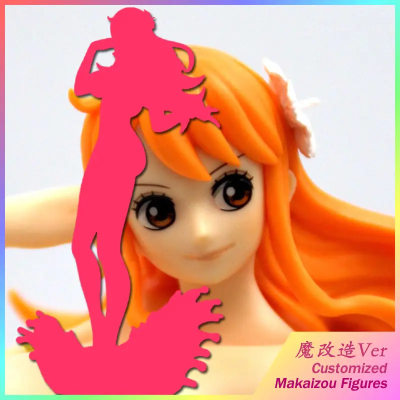 23CM Japanese Anime One Piece Nami Splash Style Makaizou PVC Customized R18 Anime Action Figure Cute Hot Girl Doll  A-0304