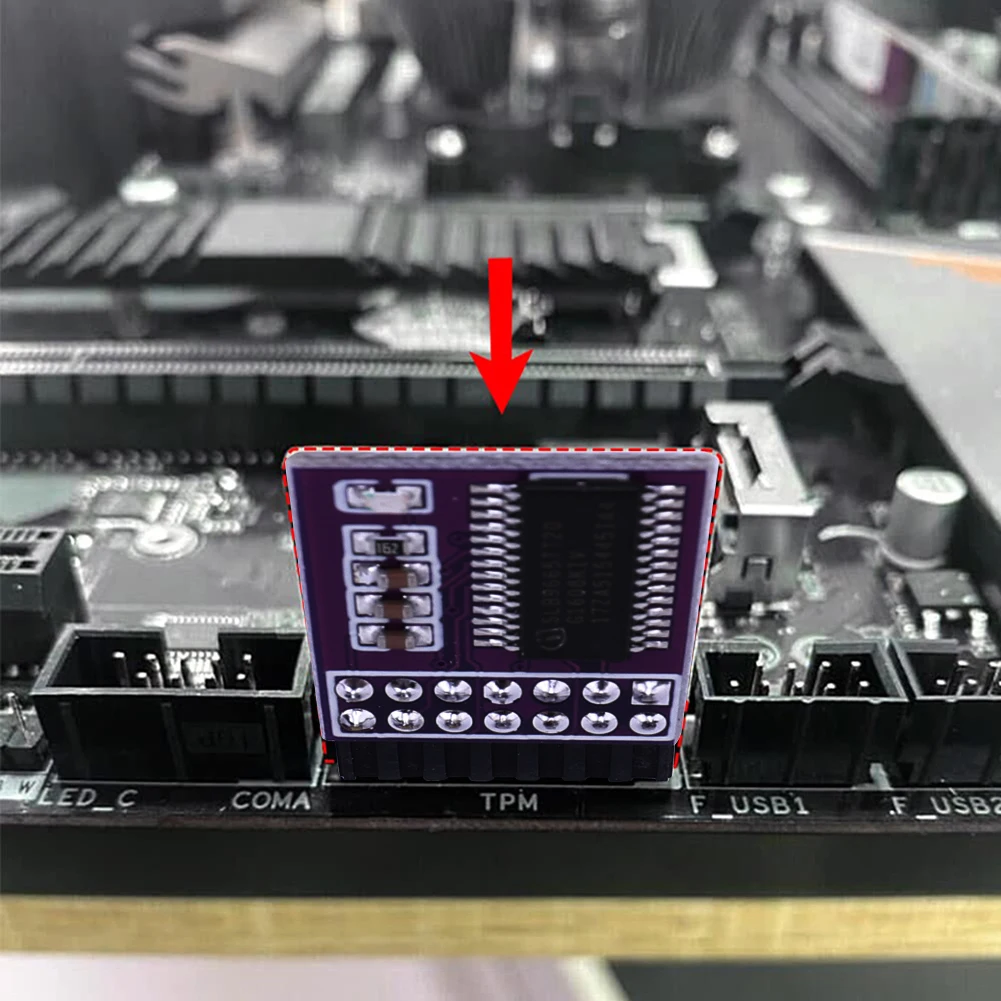 TPM 2.0-9665 وحدة أمان التشفير الملعب LPC 14Pin/20Pin TPM GA 20-1 GC-TPM2.0 لبطاقة اللوحة الأم ASUS Gigabyte لـ WIN11 #4