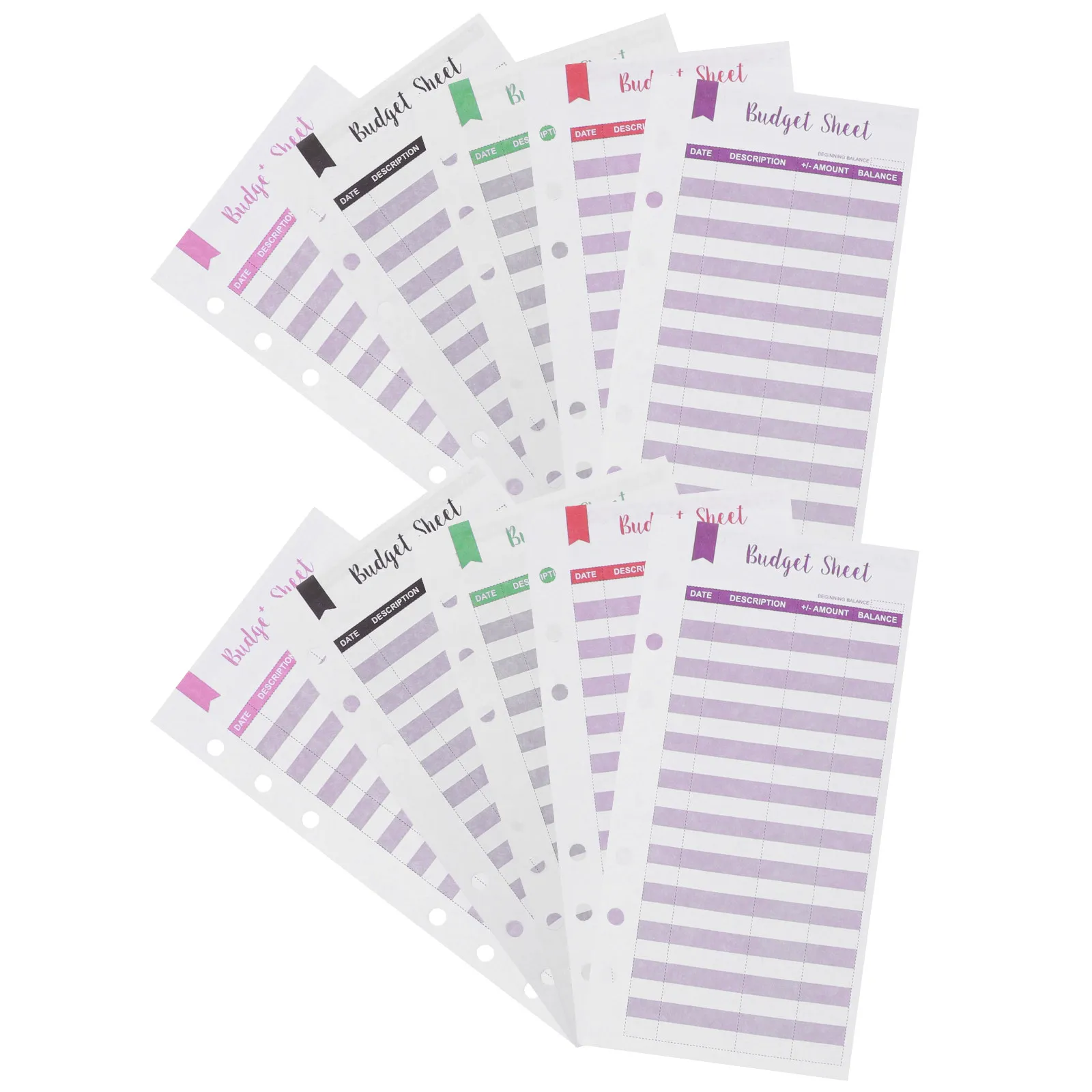 36Sheets Budget Planner Inserts Daily Expense Tracker Cash Budget Sheets Replacement Binder Inserts for Office Home Use