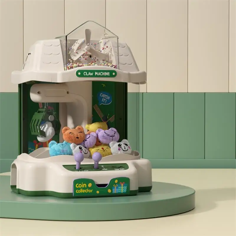 STLF هدايا الاطفال الكهربائية عملة تعمل رافعة محاكاة لعبة كليب المنتزع اصطياد أفخم دمية لعبة آلة مخلب صغيرة
