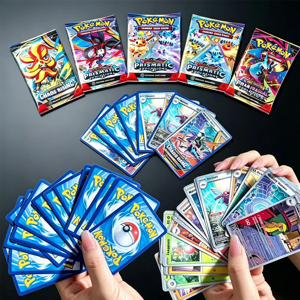 40 Pcs Card Scarlet & Violet Prismatic Evolutions English TCG Booster Battle Rare Holo Trading Collection Game Gift