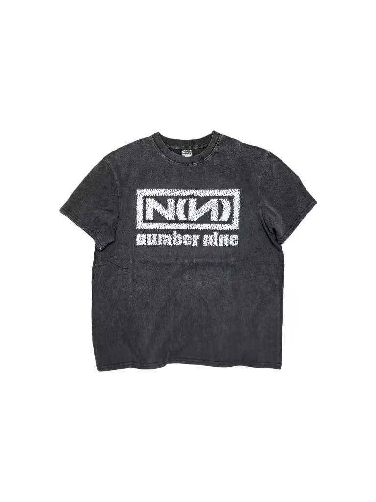 

2025 Number Nine Archive Basic black washed loose T-shirt TX1475