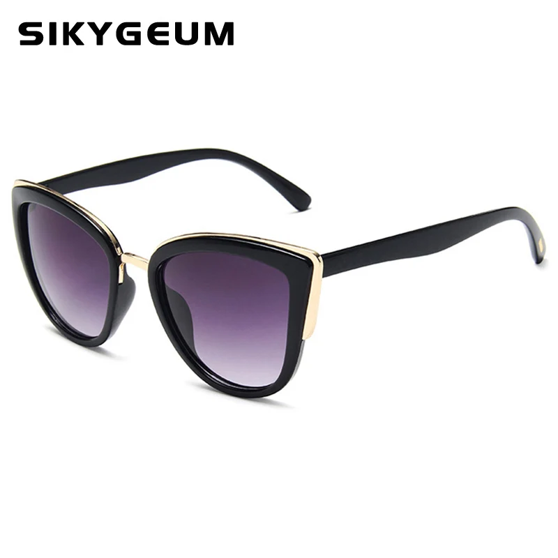 SIKYGEUM Brand Cat Eye Sunglasses Women Vintage Gradient Glasses Retro Cat eye Sun glasses Female Eyewear Gafas De Sol