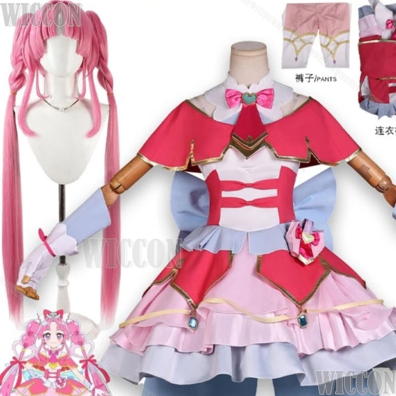 

Star Detective Precure Cosplay Akechi Anna Kobayashi Mikuru Moria Ruruka Cute Pink Purple Gray Lolita Dress Wig Navidad Carnaval