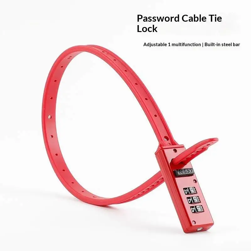 Resettable 3-Digit Password Combination Tie Lock Anti-Theft Portable Lock for Bicycle E-Scooter Helmet Travel Luggage