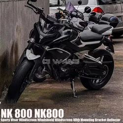 For CFMOTO 800NK NK 800 NK800 Motorcycle Sports Visor Windscreen Windshield Windscreen With Mounting Bracket Deflector