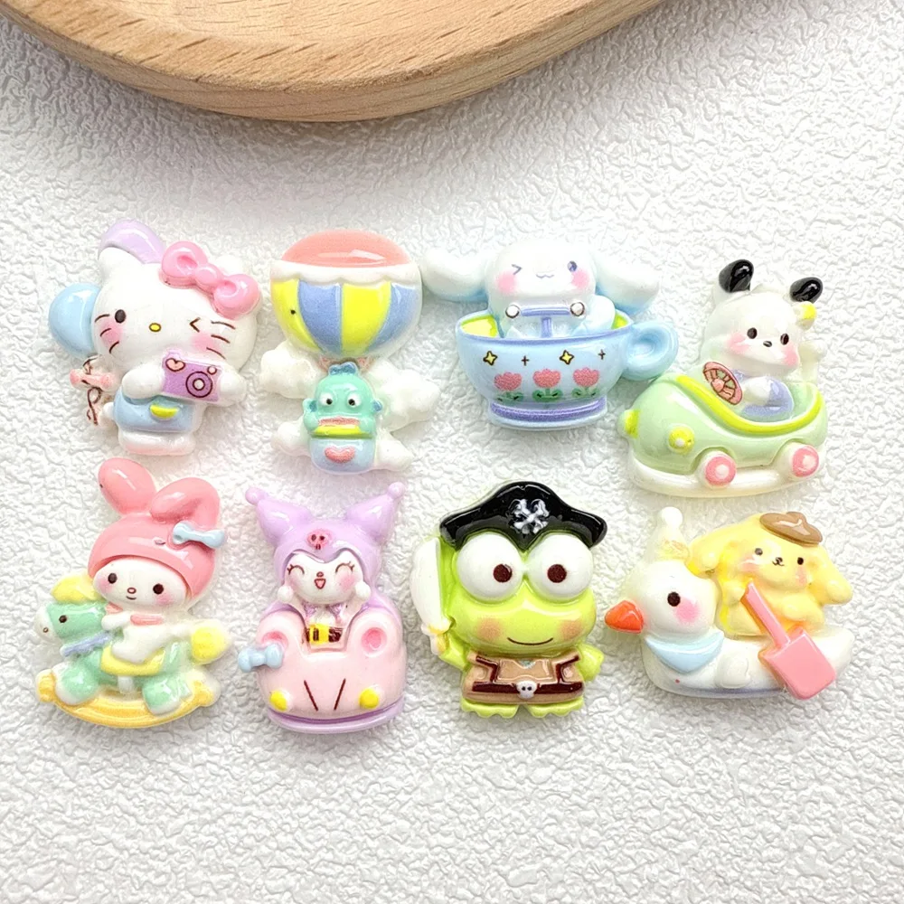 الراتنج الكرتون الحيوان كابوشون مسطح مصغرة سجل القصاصات DIY الشارات ل جراب هاتف صنع المجوهرات كروكس السحر مغناطيس الثلاجة