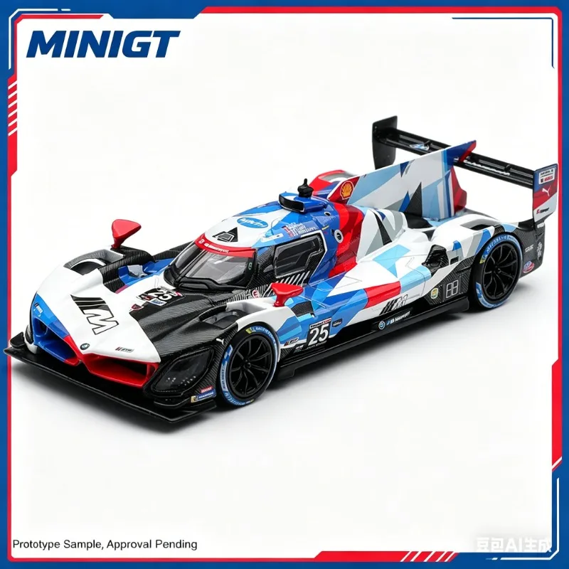 

MINIGT 1:64 BMW M Hybrid V8 GTP # 25 Daytona 1241 alloy die-casting car model, simulation static ornament, adult collectible.