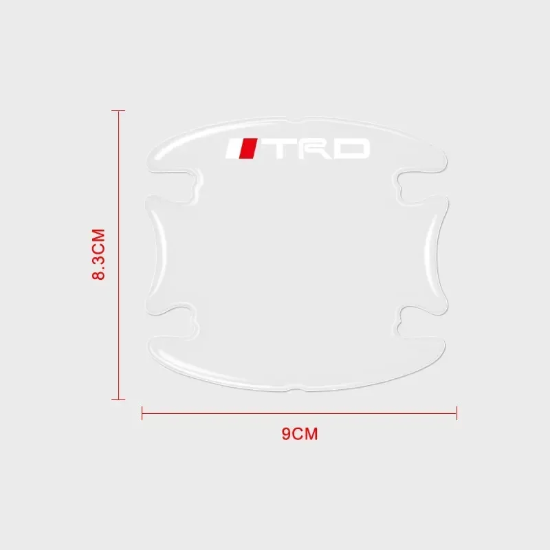 Car Door Handle Bowl Protector Transparent Anti-collision For Toyota TRD Hilux Aygo Yaris Ractis Corolla Caldina Auris Rav4