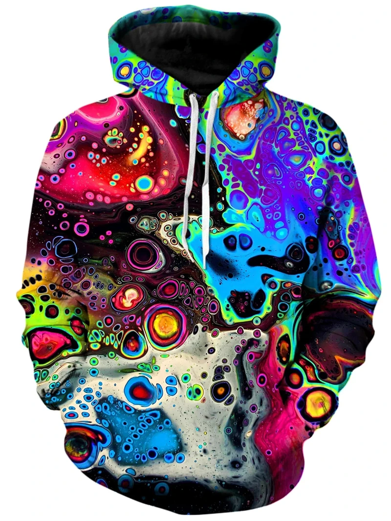 New Fashion Trippy Hoodie Men 3D Print Psychedelic Swirl Of Vibrant Colors 3D Print Sweatshirt Harajuku Streetwear Mens Hoodies