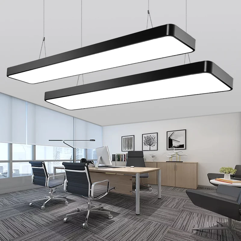 Imagem -03 - Grande Led Pendant Light Iluminação do Escritório Conferência Fonte Luzes Único Teto Lâmpadas Sala de Jantar Spliceable Lâmpada Tamanho