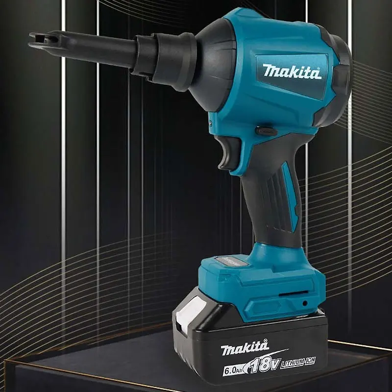 Pistola ad aria compressa Makita 18V a batteria DAS180, ventilatore turbojet con velocità del vento regolabile, soffiatore potente per la pulizia di veicoli elettrici