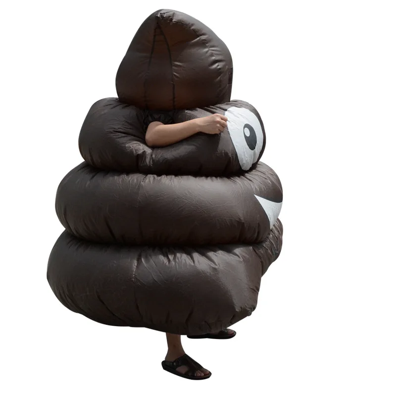 Adult Funny Inflatable Costume for Cosplay Party Spoof Poop Blow Up Fancy Dress Suit Halloween Christmas Carnival Costumes
