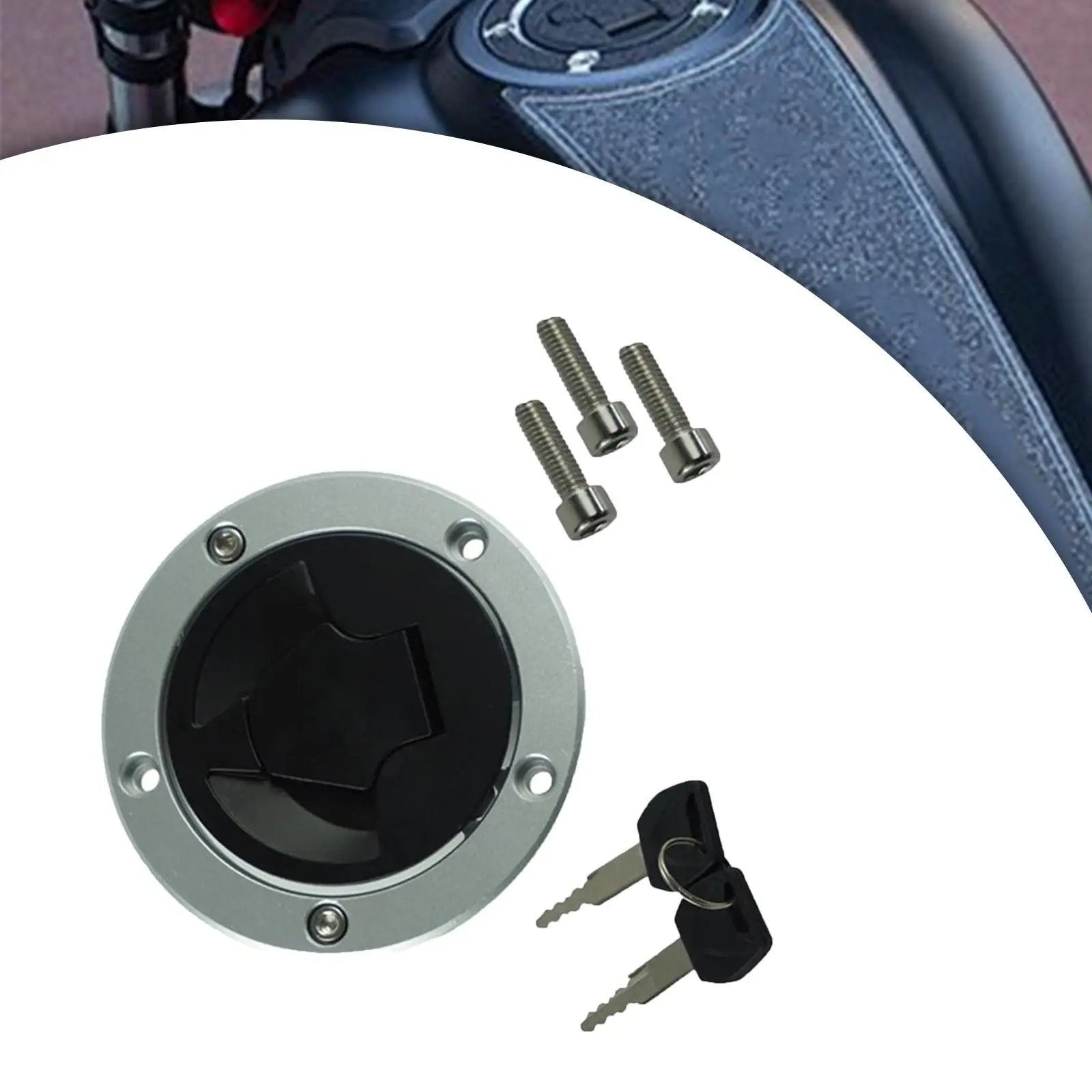 

Fuel Gas Tank Cap Easy to Install Motorcycle Accessory Replaces with Lock Fuel Tank Cover for Kawasaki ZX6R Z750 ZX14 Z1000