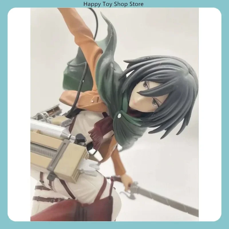 

Фигурка Аниме-Девушки Микасы Аккерман из «Атаки Титанов» в позе атаки - модель-статуэтка 29 см, коллекционный предмет для мальчиков, украшение для рабочего стола