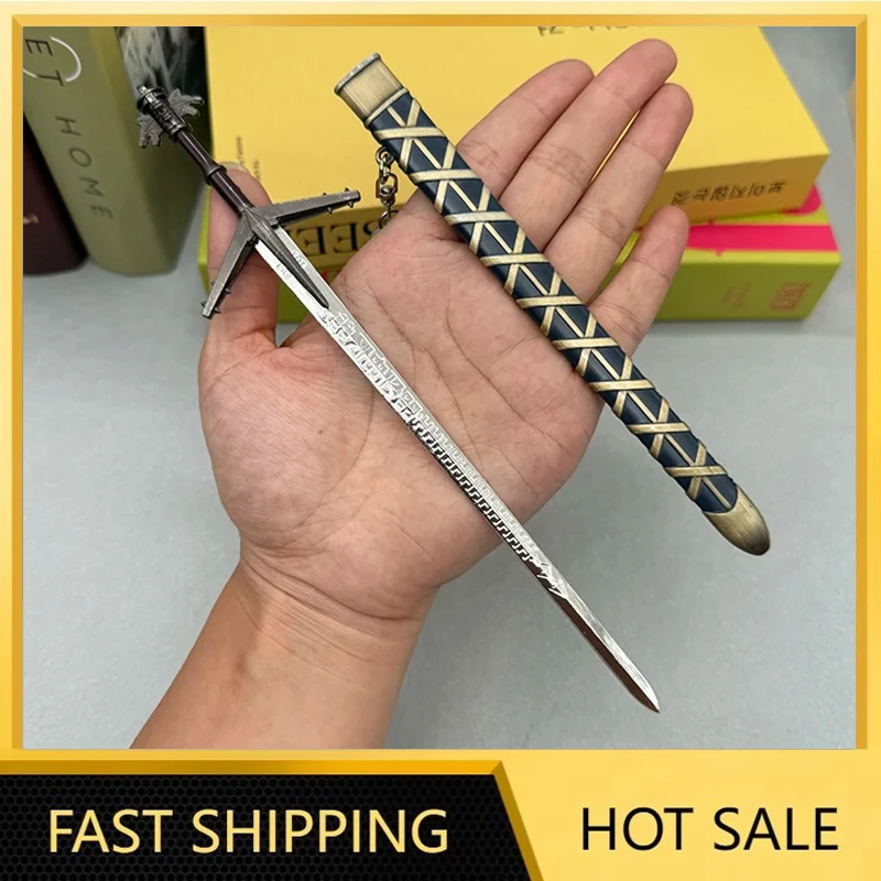 22 ซม./8.66in Geralt ดาบอาวุธ TW3 เกมอุปกรณ์ต่อพ่วง Lake ผู้หญิง Wild Hunt ดาบคอสเพลย์ Props สําหรับ Boy สะสมของขวัญ