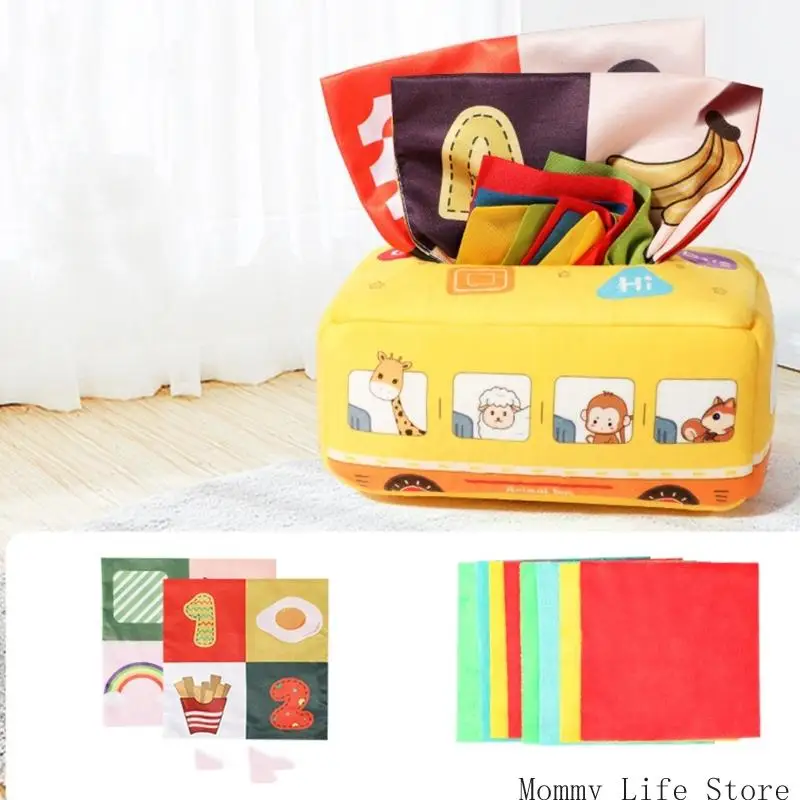 Early Learning baby sensory play crinke paper pluche wortelen kleurrijke weefsels