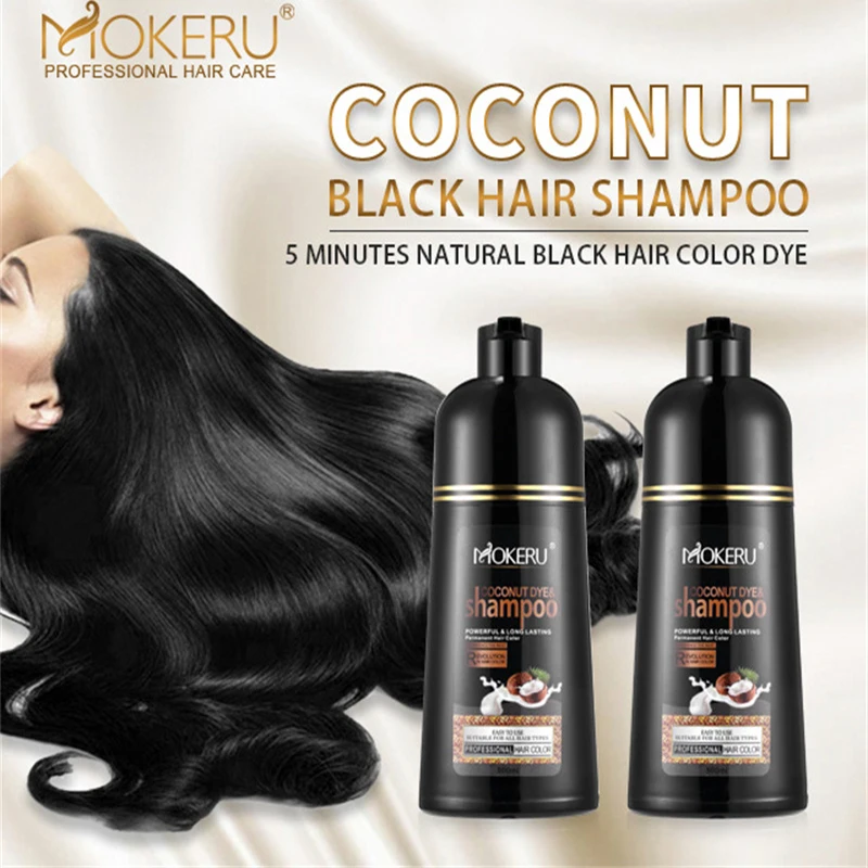 

Mokeru Hair Colour Dye Permanent Fast Hair Dye Shampoo Black Natural Hair Dye Color Magic Shampoo For Hair Coloring Men Women