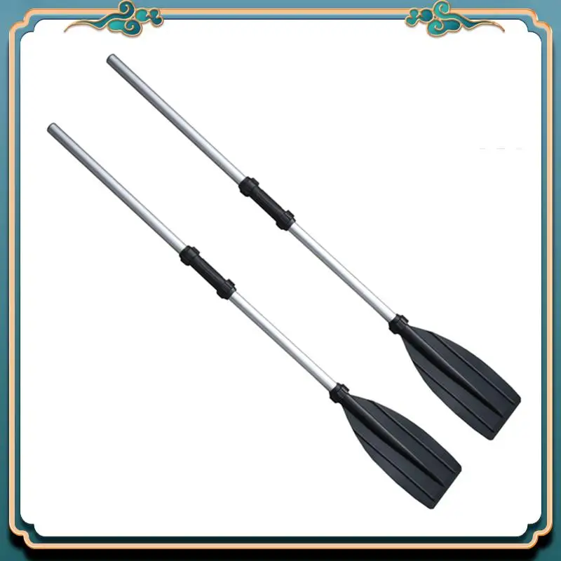 

Latest 2 Pcs Aluminum Alloy Detachable Float Afloat Oars Fitting Boat Rafting Paddle Canoe Oar Boat Paddle Blade Leaf Oar