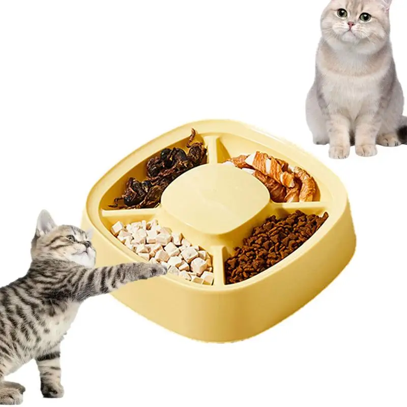 Slow Food Bowl Pet Slow Feeder With Higher Edges Anti Gulping Healthy Eating Diet Pet Food Bowl Slows Down Pets Eating Fun