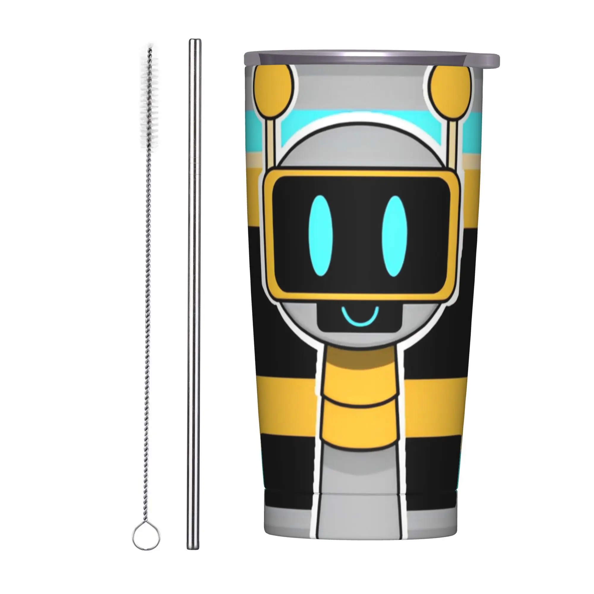 Sprunki Cartoon Anime Tumbler Vacuum Insulated  Coffee Cups with Lid Straw Car Mugs Water Bottle