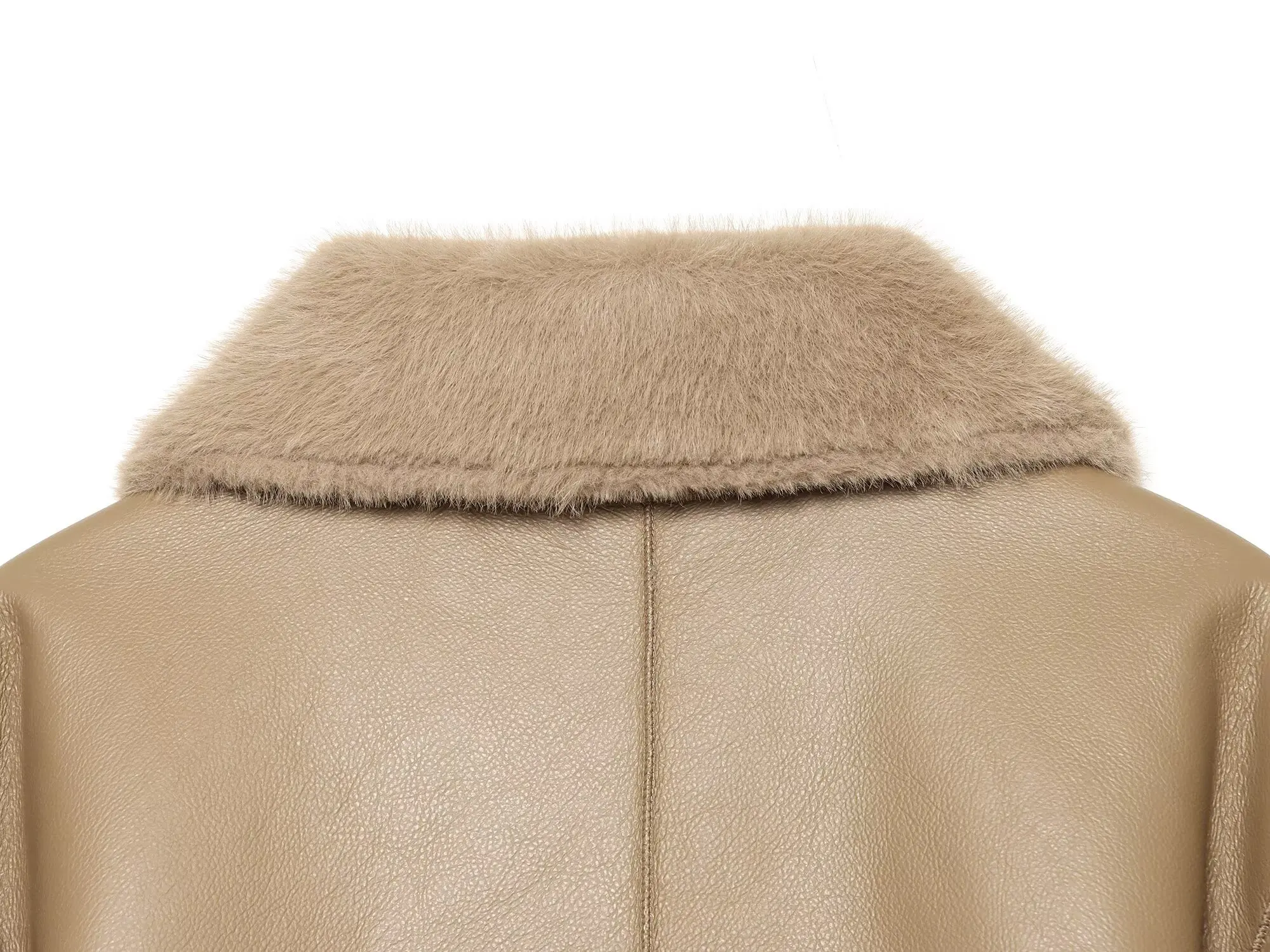 KONDALA Damen Vintage Chic Kunstpelz- & Lederjacke Elegante Doppelseitige Wendbare Jacke 2026 Herbst Winter Pendler-Freizeitmantel – Detail 12