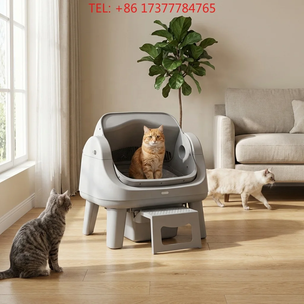 Autoscooper 12 Lite For Smart Automatic Cat Box With High Capacity Easy Clean Odor Control For Multiple Cats