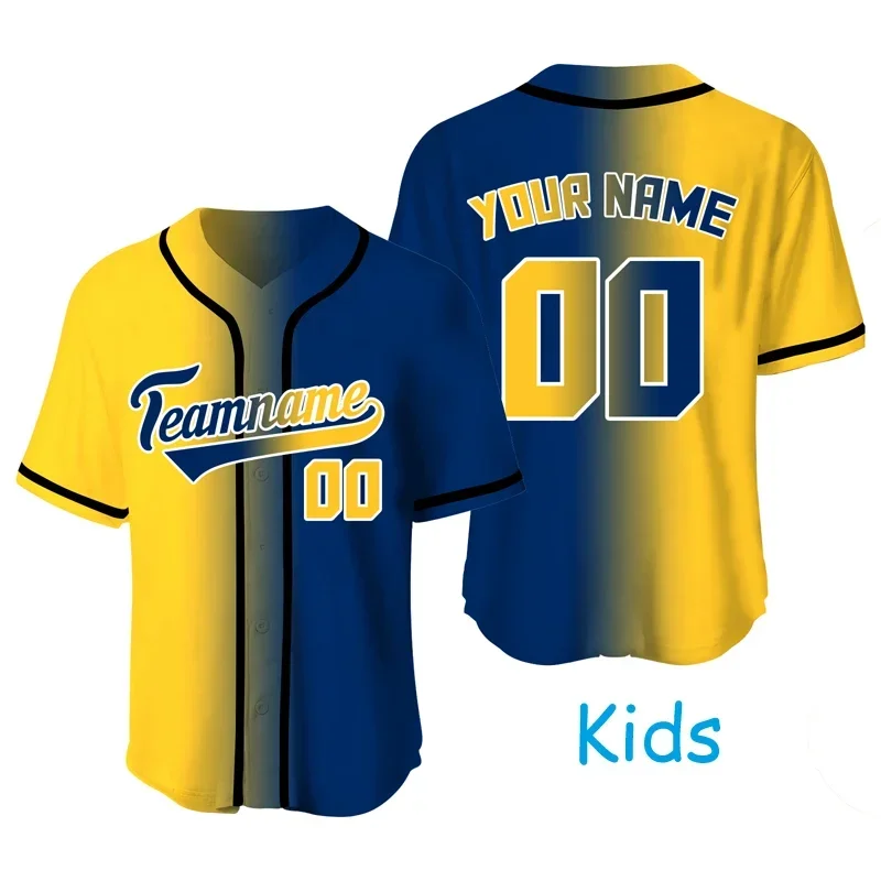 

Custom Baseball Jersey Kids/Youth Sublimation Blanks Shirt Exercise Team Game Tracksuit Quick Dry Sportwear Training T-shirts