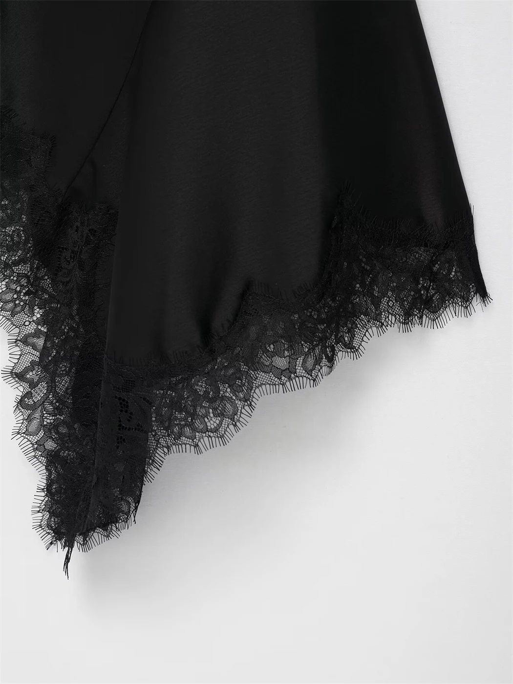 Dames kant getrimd zijde satijn getextureerde zomer nieuwe jurken 2025, elegante casual maxi minirokjurken