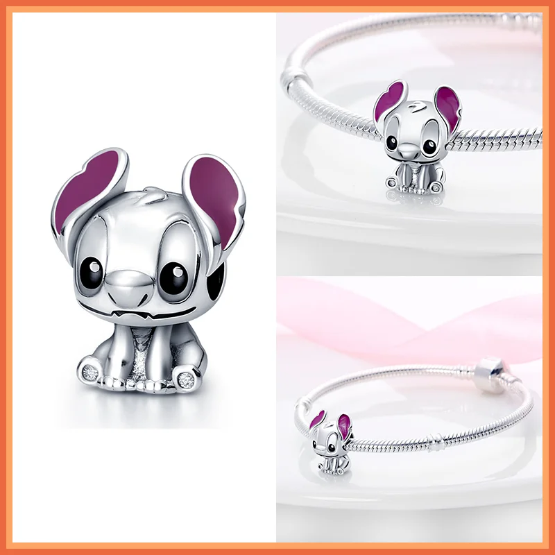 Cuentas de plata de ley 925 con forma de Mickey Minnie para pulsera Original Pandora, joyería de moda exquisita DIY, fabricación de regalos