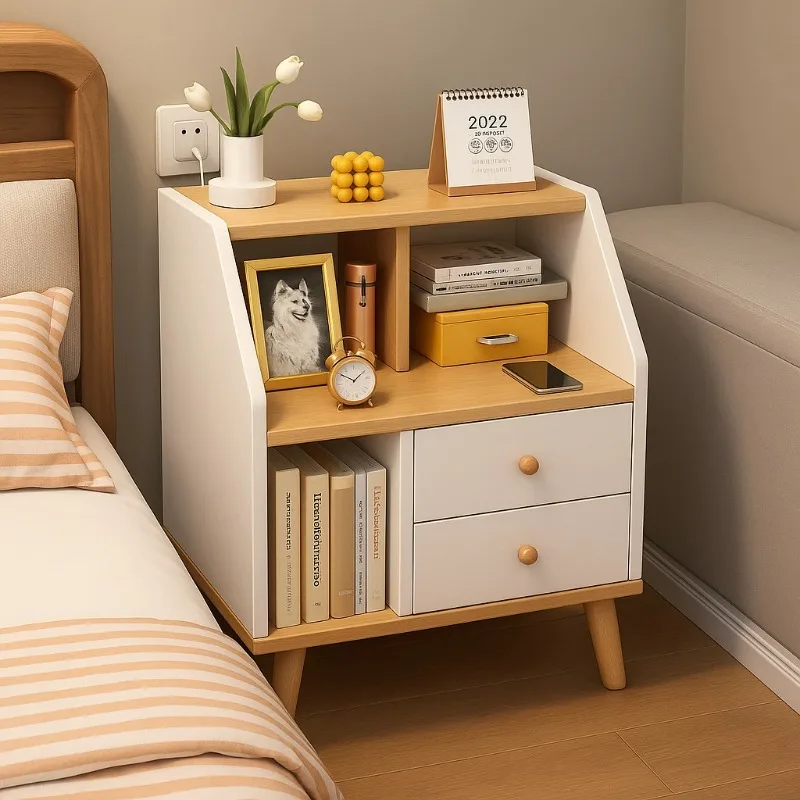 

Bedside Table Small Household Bedroom Locker Rental Room Simple Shelf