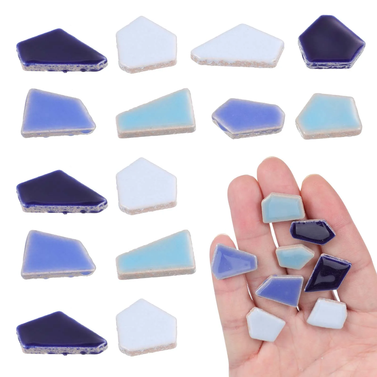 

Creative Crafting Tiles 200g Bright Color Irregular Ceramic DIY Projects Sturdy Long Term Use Bathroom Floor Decor