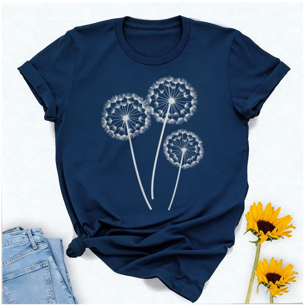 Boho Dandelion Wild Flower Shirt Flower Graphic Garden Wildflower Botanical Cottagecore Tshirt Boho Floral Shirt Women Clothing