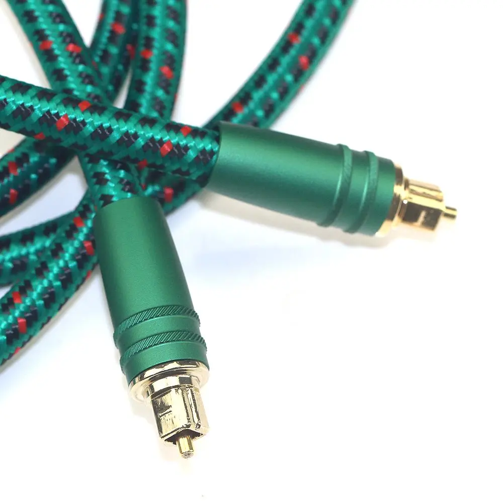 Cable de audio de fibra óptica digital Meeaocc spdif de alta gama con puerto cuadrado óptico de 5,1 canales y cable de señal de audio de puerto cuadrado