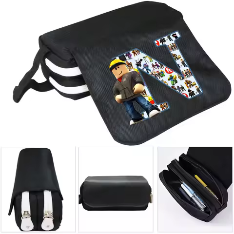 New Roblox pencil case cartoon letter print pencil bag kawaii pencil case