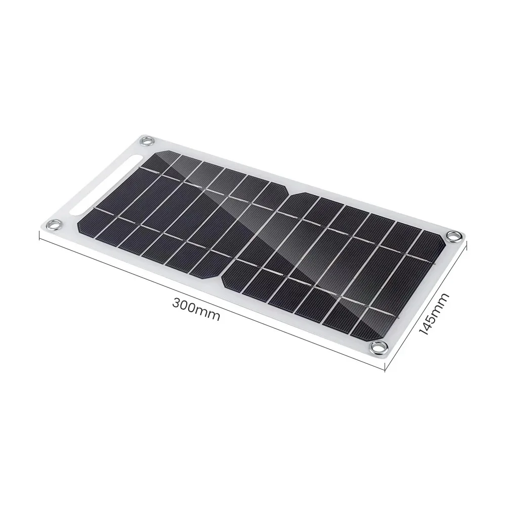 New 6W Solar Panel USB Outdoor Phone Charger Portable Power Bank Camping Power Source Photovoltaic Panel
