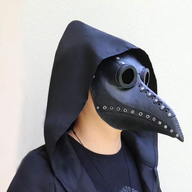 

Plague Doctor Mask Cloak Costume Dress Up Trendy Spooky Play Leather Bird Beak Cospaly Steampunk Photography Halloween Prop