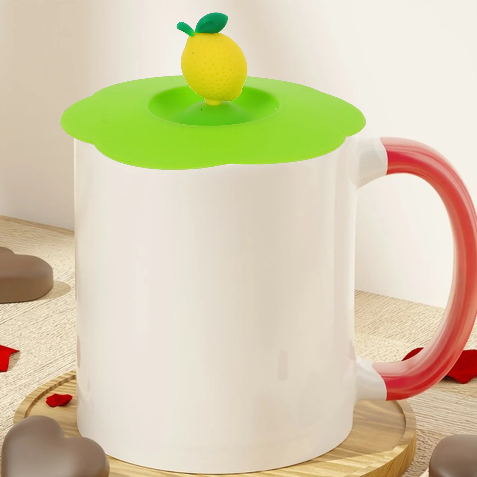 

4Pcs Silicone Plum Lids Food Grade Leak Proof Reusable Universal Covers for Tea Coffee Water Bowls