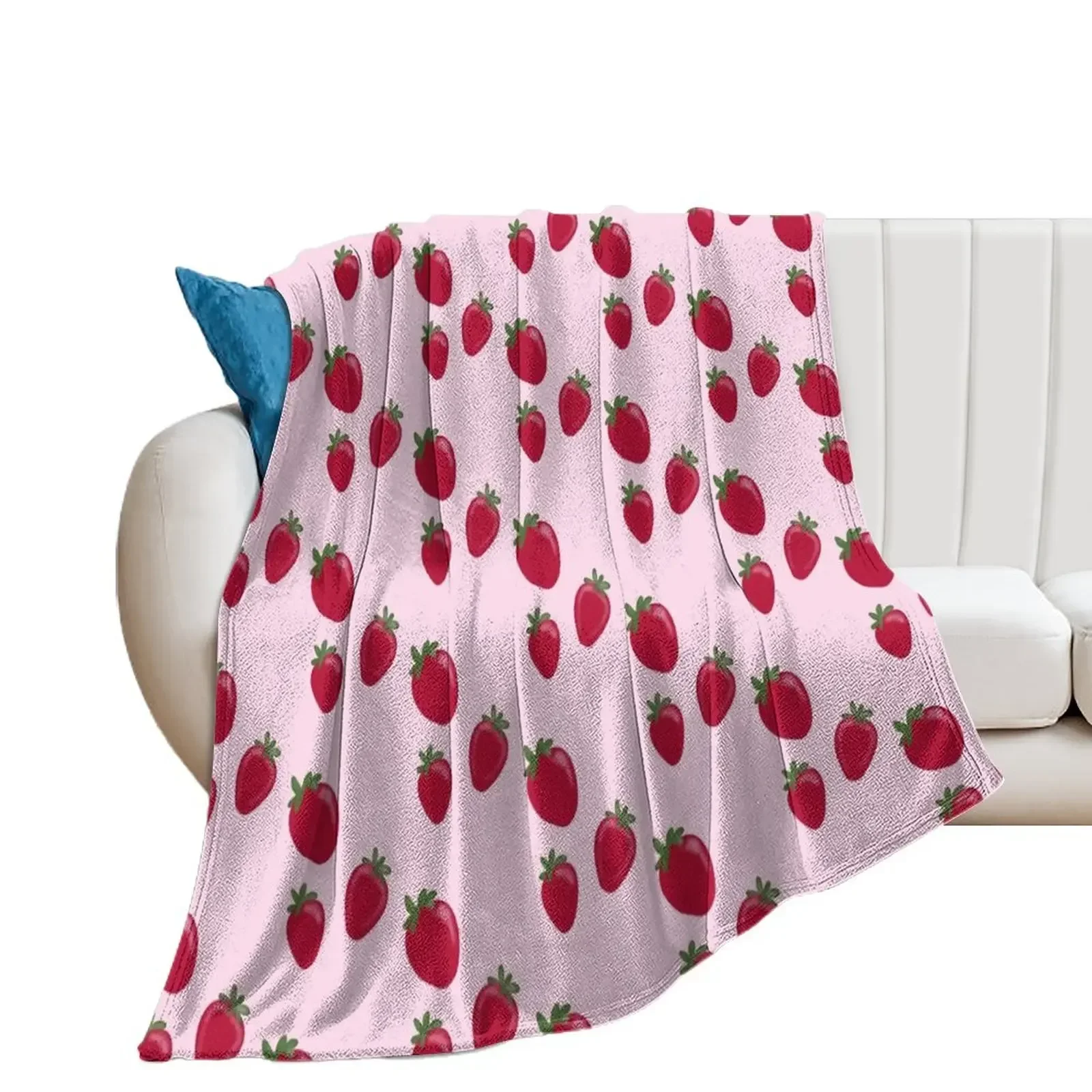 

Strawberries Throw Blanket for sofa anime Blankets