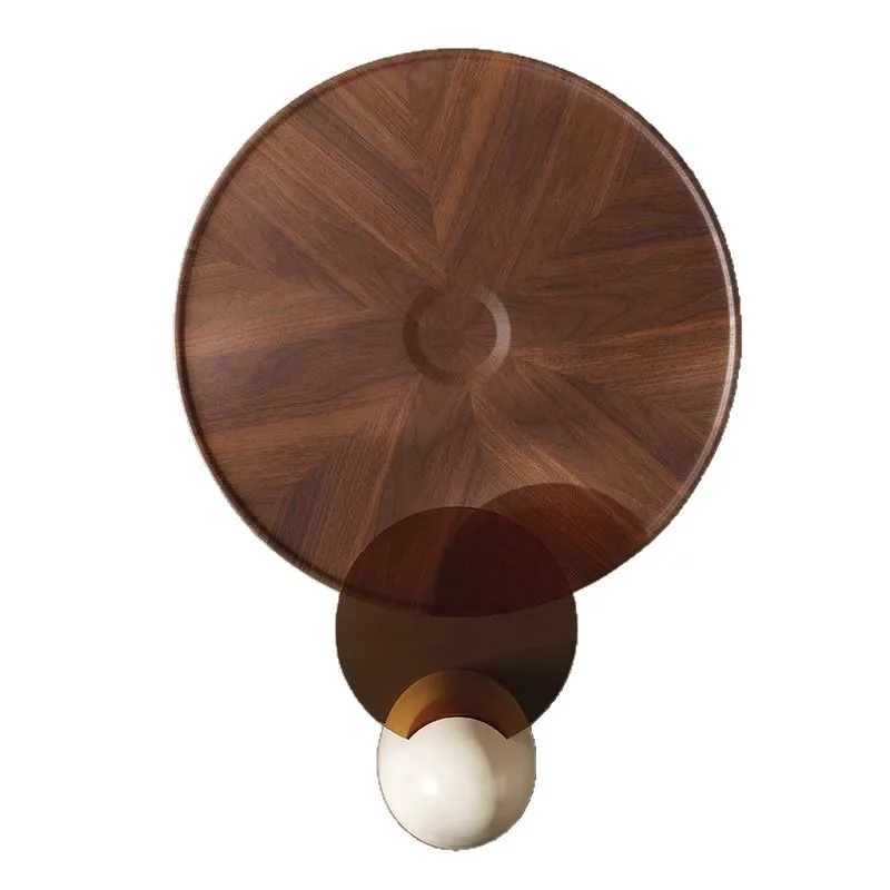 

Minimalist round coffee table living room light luxury modern combination simple small apartment home creativity