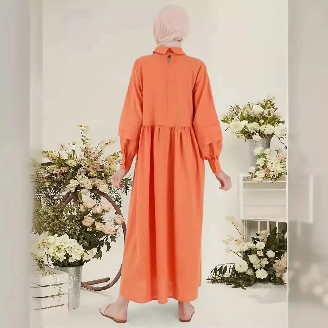 M197 #   Robe longue brodée pour femmes musulmanes, turque arabe, été 2021, Abaya, Ramadan, dubaï, luxe, Islam, élégante