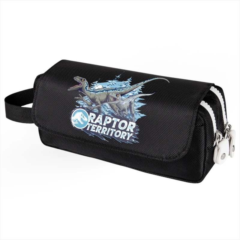 Large-Capacity Pencil Bag Jurassic World Dominion Boys Pencil Case Female Simple School Junior High School Double-Layer Pencil