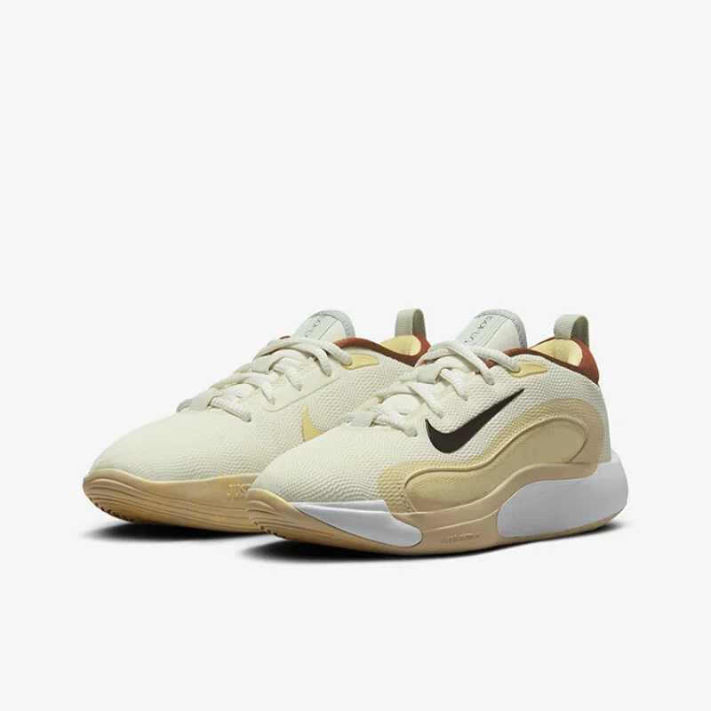 

Новые амортизирующие, износостойкие, сильные тренировочные женские баскетбольные кроссовки Nike, поддержка лодыжки Isofly, стабильные уличные баскетбольные кроссовки с низким верхом, кремово-желтая многоцветная строчка, схема свежего цвета, делает меньше,