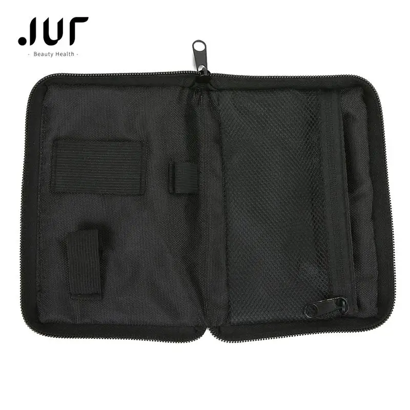 Zippered Storage Bags Instrument 16x11cm Portable Glucose Monitor Pouch Black Cloth Organizer Blood Meter